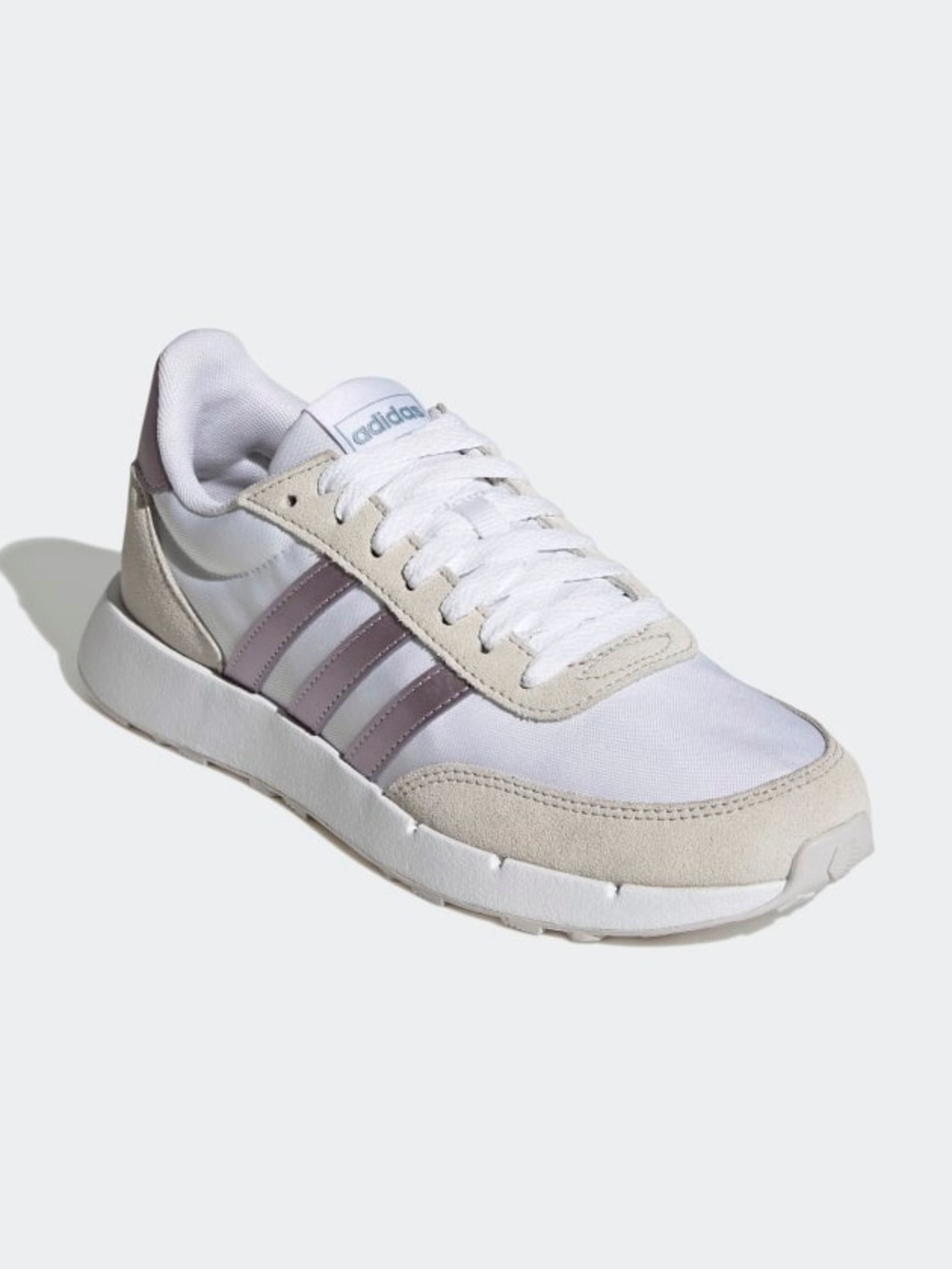 Adidas Women’s Run 60s 2.0 shoes White Purple beige size 8.5 M